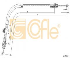 Cofle 11.5563 linka hamulca ręcznego ford, ford transit nadwozie pełne (fa_ _)