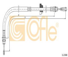 Cofle 11.5588 linka hamulca ręcznego opel, ford transit autobus, opel campo (tf_)