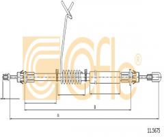 Cofle 11.5675 linka hamulca ręcznego ford, ford transit platforma / podwozie