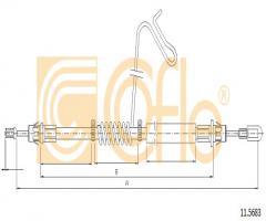 Cofle 11.5683 linka hamulca ręcznego ford, ford transit nadwozie pełne