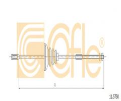 Cofle 11.5750 linka hamulca ręcznego opel, opel adam