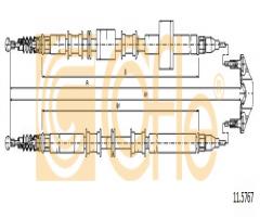 Cofle 11.5767 linka hamulca ręcznego opel, opel meriva