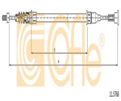 Cofle 11.5768 linka hamulca ręcznego opel, opel corsa c (f08, f68)