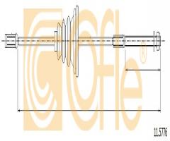 Cofle 11.5776 linka hamulca ręcznego opel, opel corsa d