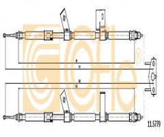 Cofle 11.5779 linka hamulca ręcznego opel, opel adam