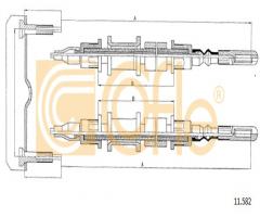 Cofle 11.582 linka hamulca ręcznego opel, opel omega a (16_, 17_, 19_)