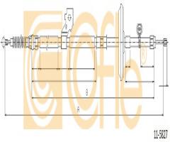 Cofle 11.5827 linka hamulca ręcznego chevrolet, chevrolet orlando (j309)