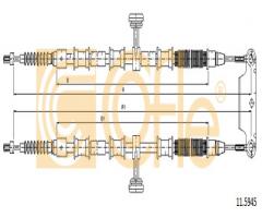 Cofle 11.5945 linka hamulca ręcznego opel, opel signum