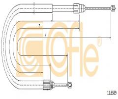 Cofle 11.6589 linka hamulca ręcznego renault, renault clio ii (bb0/1/2_, cb0/1/2_)