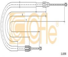 Cofle 11.6590 linka hamulca ręcznego renault, renault clio ii (bb0/1/2_, cb0/1/2_)