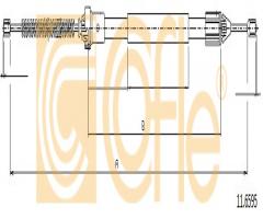 Cofle 11.6595 linka hamulca ręcznego renault, renault clio ii (bb0/1/2_, cb0/1/2_)