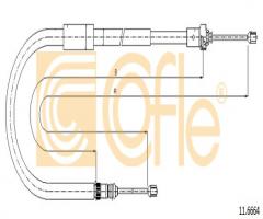 Cofle 11.6664 linka hamulca ręcznego renault, renault modus / grand modus (f/jp0_)