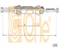 Cofle 11.6761 linka hamulca ręcznego renault, renault espace i (j11_)