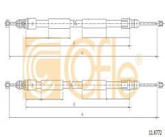 Cofle 11.6772 linka hamulca ręcznego renault, renault espace iii (je0_)