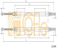 Cofle 11.6796 linka hamulca ręcznego renault, renault espace iii (je0_)