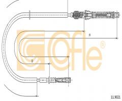 Cofle 11.9021 linka gazu ford, ford sierra hatchback (gbc, gbg)