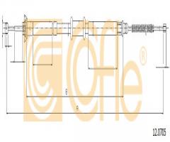 Cofle 12.0705 linka hamulca ręcznego fiat, fiat idea, lancia musa (350)