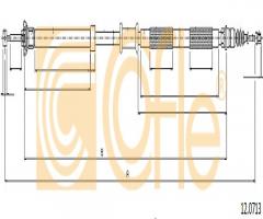 Cofle 12.0713 linka hamulca ręcznego fiat, fiat panda (169)