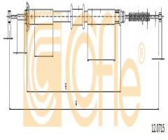 Cofle 12.0715 linka hamulca ręcznego fiat, fiat punto (188)