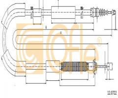Cofle 12.0722 linka hamulca ręcznego fiat, fiat bravo ii (198)