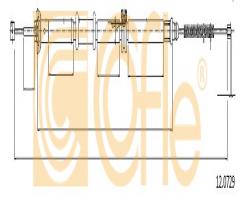 Cofle 12.0729 linka hamulca ręcznego fiat, fiat linea (323)