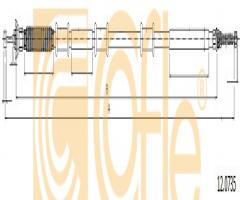 Cofle 12.0735 linka hamulca ręcznego fiat, fiat doblo (119)