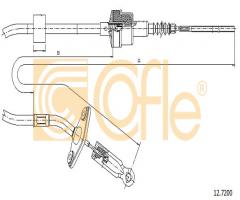 Cofle 12.7200 linka sprzęgła fiat, fiat palio (178bx)