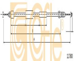 Cofle 12.7600 linka pokrywy silnika fiat, fiat idea