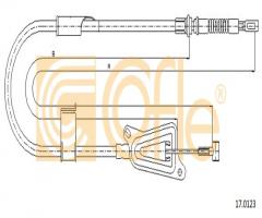 Cofle 17.0123 linka hamulca ręcznego nissan, nissan almera ii hatchback (n16)