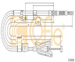 Cofle 17.0130 linka hamulca ręcznego nissan, nissan almera ii hatchback (n16)