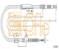 Cofle 17.0245 linka hamulca ręcznego nissan, nissan primera (p11)