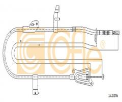 Cofle 17.0246 linka hamulca ręcznego nissan, nissan primera (p12)