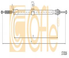 Cofle 17.0316 linka hamulca ręcznego nissan, nissan juke (f15)