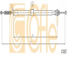 Cofle 17.0317 linka hamulca ręcznego nissan, nissan juke (f15)