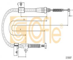 Cofle 17.0337 linka hamulca ręcznego nissan, nissan terrano ii (r20)