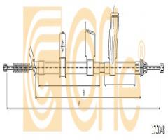 Cofle 17.0348 linka hamulca ręcznego renault, renault koleos (hy_)