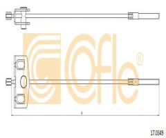 Cofle 17.0349 linka hamulca ręcznego nissan, nissan x-trail (t31)