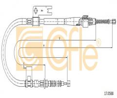 Cofle 17.0588 linka hamulca ręcznego mazda, mazda premacy (cp)