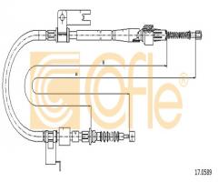 Cofle 17.0589 linka hamulca ręcznego mazda, mazda premacy (cp)