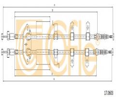 Cofle 17.0603 linka hamulca ręcznego mazda 6 gh ii hb sed komb, mazda 6 hatchback (gh)