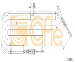 Cofle 17.0652 linka hamulca ręcznego mazda, chrysler voyager iii (gs), mazda 323 s iv (bg)