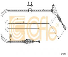 Cofle 17.0655 linka hamulca ręcznego mazda, mazda 323 s iv (bg)