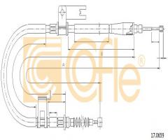 Cofle 17.0659 linka hamulca ręcznego mazda, mazda 323 s vi (bj)