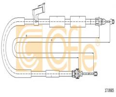 Cofle 17.0685 linka hamulca ręcznego mazda, mazda 3 (bk)