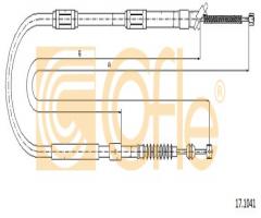 Cofle 17.1041 linka hamulca ręcznego toyota, toyota starlet (_p8_)