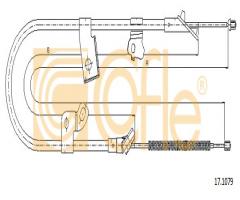 Cofle 17.1079 linka hamulca ręcznego toyota, toyota yaris verso (_nlp2_, _ncp2_)
