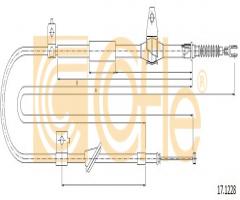 Cofle 17.1228 linka hamulca ręcznego toyota, toyota mr 2 iii (zzw3_)