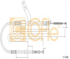 Cofle 17.1288 linka hamulca ręcznego toyota, toyota celica (zzt23_)