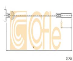 Cofle 17.1426 linka hamulca ręcznego toyota, toyota corolla verso (zde12_, cde12_)