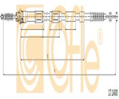 Cofle 17.1430 linka hamulca ręcznego toyota, toyota auris (nre15_, zze15_, ade15_, zre15_, nde15_)